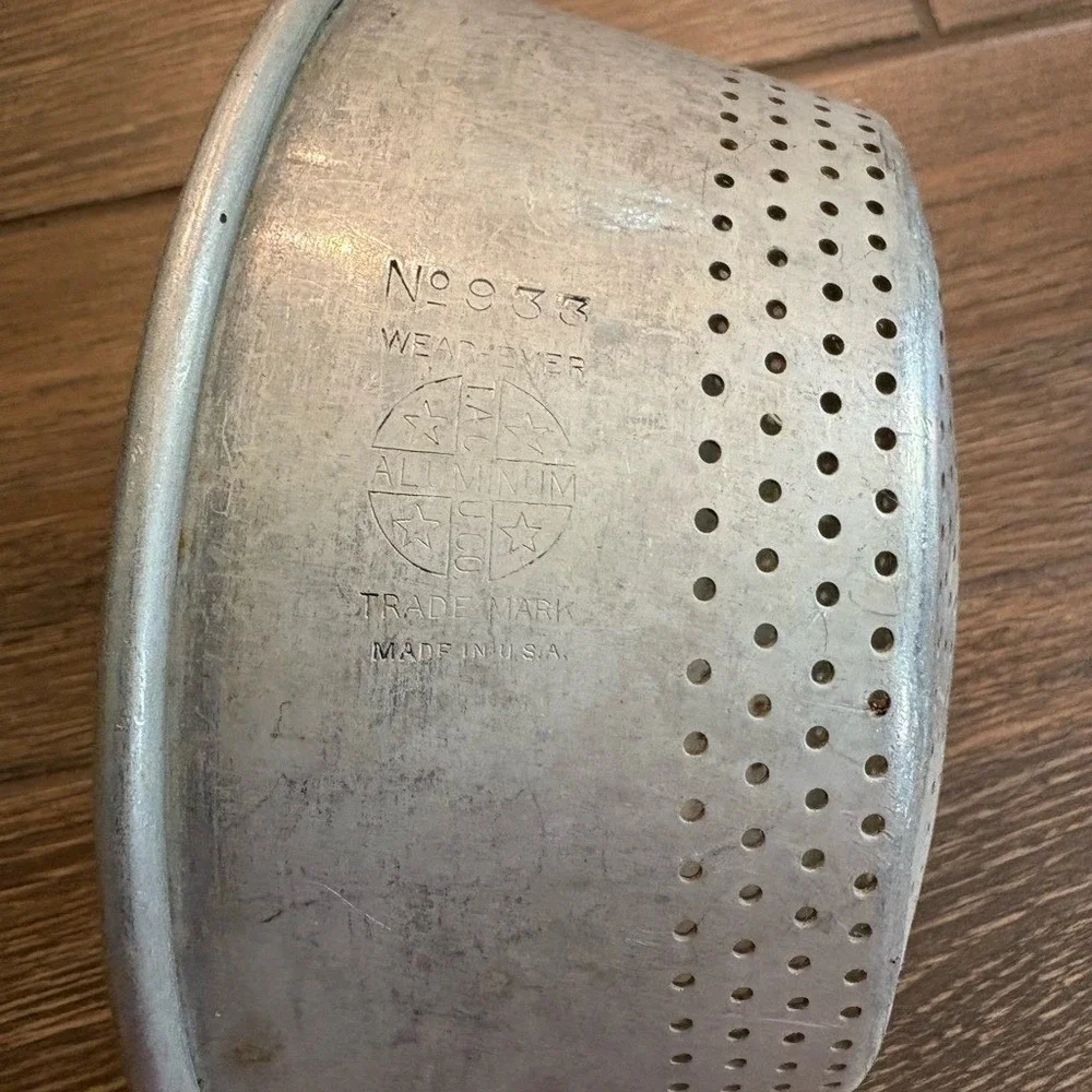 Vintage Mid-Century Ware-Ever TAC U Aluminum‎ Co. Strainer No 933 With Handle